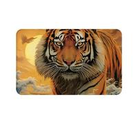 Door Mat Absorbent Non-Slip Welcome Mat All-Weather Heavy Duty Floor Mats Rising Sun Tiger Front Doormat Low Profile Porch Entrance Mats Kitchen Rugs for Entryway Bath 20" x 31.5"