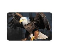 Door Mat Absorbent Non-Slip Welcome Mats All-Weather Heavy Duty Floor Mat 3D Bald Eagle Front Doormat Low Profile Porch Entrance Mats Kitchen Rugs for Entryway Bath 20" x 31.5"