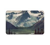 Door Mat Absorbent Non-Slip Welcome Mats All-Weather Heavy Duty Floor Mat Alaska Mountains Front Doormat Low Profile Porch Entrance Mats Kitchen Rugs for Entryway Bath 20" x 31.5"
