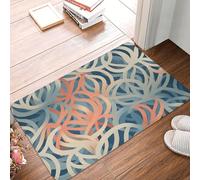 Door Mat Absorbent Non-Slip Welcome Mats Washable Kitchen Rugs for Entryway Front Door Mat Coral coloured patterns Doormat Outdoor Indoor Entrance Doormat for Bedroom Kitchen Porch 40x60 cm