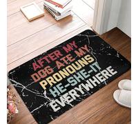 Door Mat After My Dog Ate My Pronouns He She It Everywhere Entrance Rug Absorbent Floor Mat Durable Entrance Matting For Kitchen Outdoor Indoor 40X60CM