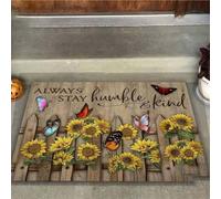 Door Mat Always Stay Humble And Kind - Sunflower Doormat