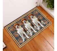 Door Mat American Foxhound Flower Paw - Dog Doormat