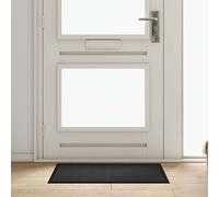 Door Mat Anthracite 60x80cm Teddy Fabric Absorbent Anti-Slip Washable Indoor