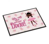Door Mat Ballet Long Hair African American Indoor and Outdoor Doormat