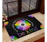 Door Mat Be Kind Teacher Colorful Flower Pattern Doormat