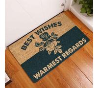 Door Mat Best Wishes Warmest Regards Printed Doormat