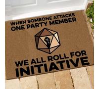 Door Mat Black, DnD Doormat We All Roll For Initiative Black Lives Matter Doormat