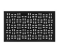 Door Mat Black Rubber 45x75cm 10mm Non-Slip Drainage Entrance Mat Heavy-Duty Pro
