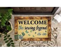 Door Mat Butterfly Welcome The Sewing Legend Is In Door Mat