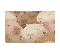 Door Mat, Capybara Eyes Closed Anti-Slip Shoe Mat, Outdoor Entrance Front Doormat, Easy to Clean- Entryway Rug, for Garden Home Patio Porch 32x20 In
