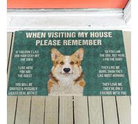 Door Mat Cardigan Welsh Corgi's Rules Doormat
