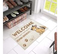 Door Mat Cartoon Don't Step On German Shepherd Printed Doormat