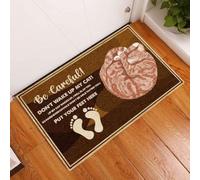 Door Mat Cat Be Careful Don't Wake Up My Cat Printed Doormat