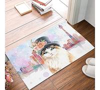 Door Mat Cat Lady Ragdoll With Vancouver City Buildings Floor Mat Durable Entrance Rug Soft Front Door Mat For Kitchen Garden Outdoor 40x60cm