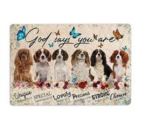 Door Mat Cavalier King Charles God Says You Are Gifts For Dog Lover Welcome Non-Slip Mats Funny Doormat Bathroom Kitchen Front Porch Rugs Entrance 16 * 24in/40 * 60cm