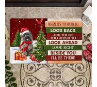Door Mat Christmas Cairn Terrier 2 Look right beside you Doormat