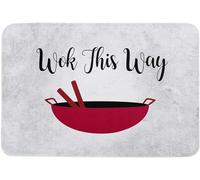 Door Mat Cook This Way Flower Red Saucepan Gray Mottled For 40X60CM | Floor Mat Washable Entrance Matting For Outdoor