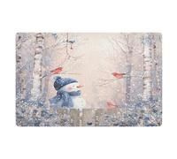 Door Mat, Cute Snowman Anti-Slip Shoe Mat, Outdoor Entrance Front Doormat, Easy to Clean- Entryway Rug, for Garden Home Patio Porch 32x20 In