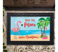 Door Mat Deck the Palms Flamingo Doormat