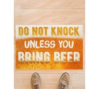 Door Mat Do Not Knock Unless You Bring Beer Funny Indoor And Outdoor Doormat