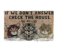 Door Mat Dog Doormat Check The Maine Coon House Custom Name Doormat