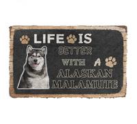 Door Mat Dog Doormat Life Is Better With A Alaskan Malamute Custom Doormat