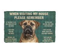 Door Mat Dog Doormat Please Remember Bullmastiff Dog's House Rules Doormat