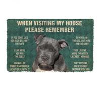 Door Mat Dog Doormat Please Remember Pitbull House Rules Custom Doormat