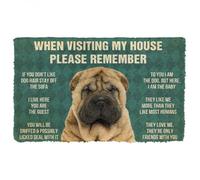 Door Mat Dog Doormat Please Remember Sharpei House Rules Custom Doormat