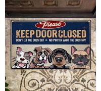 Door Mat Dogs - Please Keep Door Closed Doormat