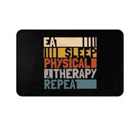 Door Mat Eat Sleep Physical Therapy Stylish Welcome Mat Dirt Trapper Carpet For Laundry Patios Inside 60X40Cm