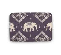 Door Mat Elephant And Aztec Pattern Bath Rug Dirt Trapper Floor Mats Absorbent Bath Mat For Shoes Scraper Front Back Door Entryway 40X60Cm