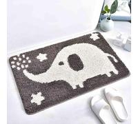 Door Mat Elephant Bathroom Mats Non Slip Washable Anti Mould,Bath Mats For Bathroom,Bathroom Rug,Absorbent Bath Mat, Soft Thick Floor Foot Rugs