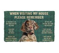 Door Mat Entrance door matts indoor Bathmat Please Remember English Setter Dogs House Rules Doormat home decor