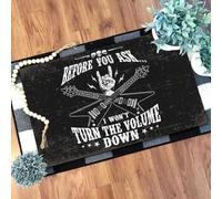 Door Mat Entrance door matts indoor Doormat Rock and Roll Before You Ask I Won't Turn The Volume Down home decor