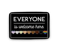Door Mat Everyone Is Here Diversity Prints Entrance Rug Absorbent Entrance Matting Durable Floor Mat For Living Room Indoor Kitchen 40X60CM
