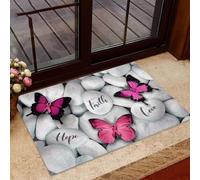 Door Mat Faith Hope Love - Cancer Awareness Doormat