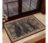 Door Mat Flat-Coated Retriever Paw Doormat