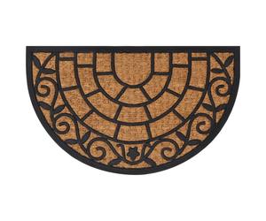 Door Mat Floor Entrance Doormat Half Round Rubber and Coir vidaXL