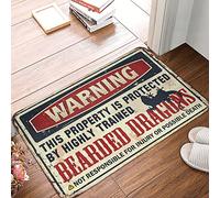 Door Mat For Indoor Door For Entryway Warning This Property Is Protected