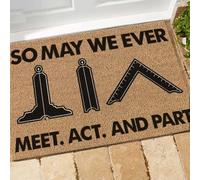 Door Mat Freemason Doormat So May We Ever Meet Act And Part