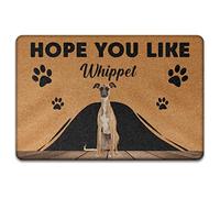 Door Mat Funny Welcome Mat Utility Entrance Door Mats Indoor Outdoor Mat For Outside Kitchen Front Back Door 40X60cm Whippet, For Dog Lovers Gift