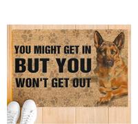 Door Mat German Shepherd, You Might Get In Hello Funny Doormat