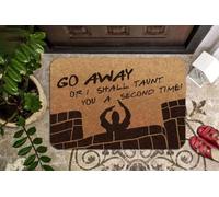 Door Mat Go Away Or I Shall Taunt You A Second Time Funny Door Mat