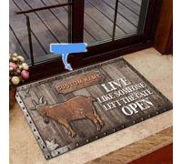 Door Mat Goat Live Like Someone Left The Gate Open Custom Doormat