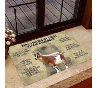 Door Mat Goat When Visiting My House Funny Indoor And Outdoor Doormat