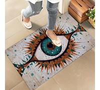 Door Mat Gothic Evil Eye Abstract Tribal Eyes Goth Floor Carpet Rug Heavy Duty Doormats Waterproof For Office Garage Porch 40X60 Cm