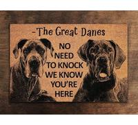 Door Mat Great Dane We Know You Are Here Doormats 40X60CM