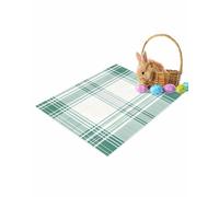 Door Mat Green Buffalo Plaid Floor Carpet Rug Machine Washable Entrance Mats Heavy Duty Floors Mat For Entry Indoor Porch 40X60 CM
